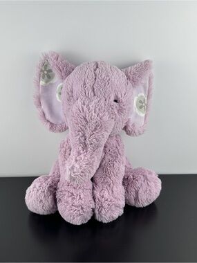 Lambs & Ivy Rare Lavender Purple Sitting Elephant 10” Large Plush Stuffed Animal